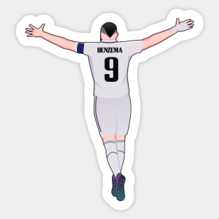 Benzema #9 Captain RM 22 Football Celebration Sticker